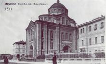 Cartolina del 1911 ritraente il Santuario del Sacro Cuore (da notare i pochi palazzi costruiti attorno, in una zona che all'epoca era circondata dalla campagna.